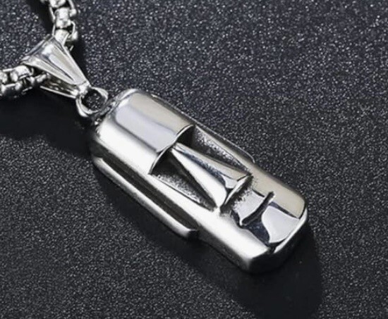 Stainless Steel Moai Tiki Pendant Only ( No Chain )