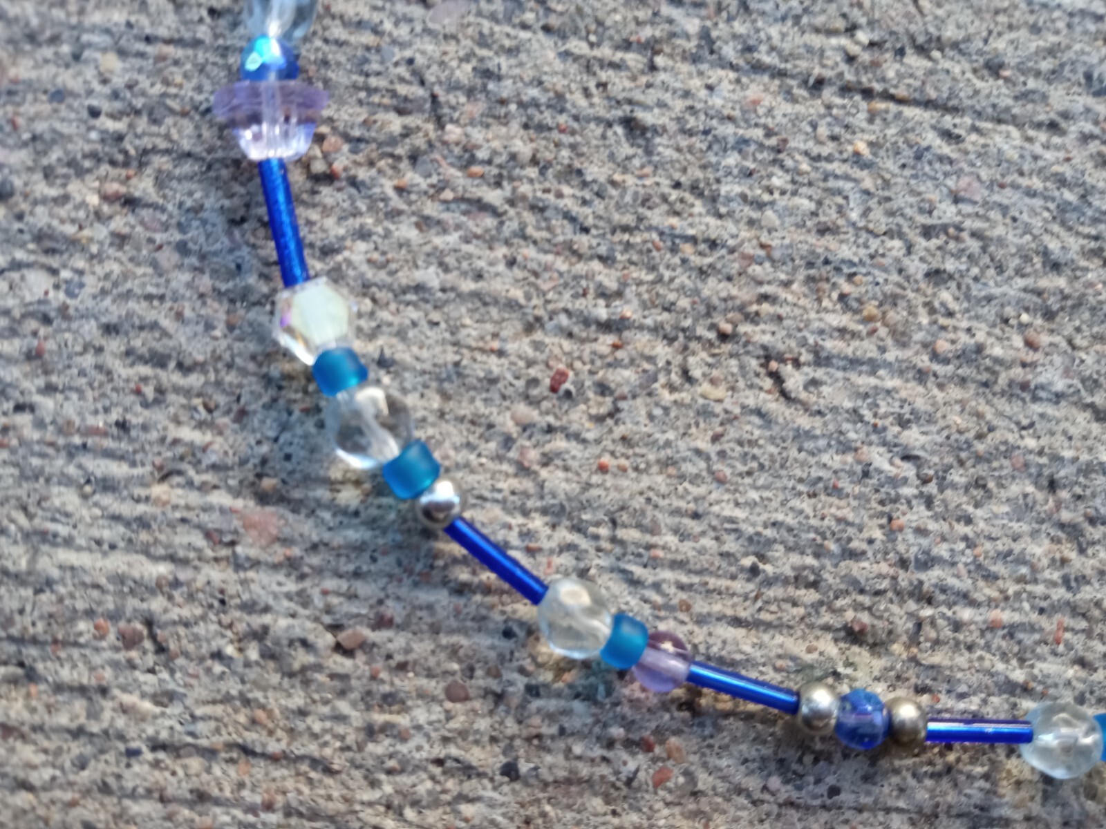 Blue Crystal Beaded Necklace