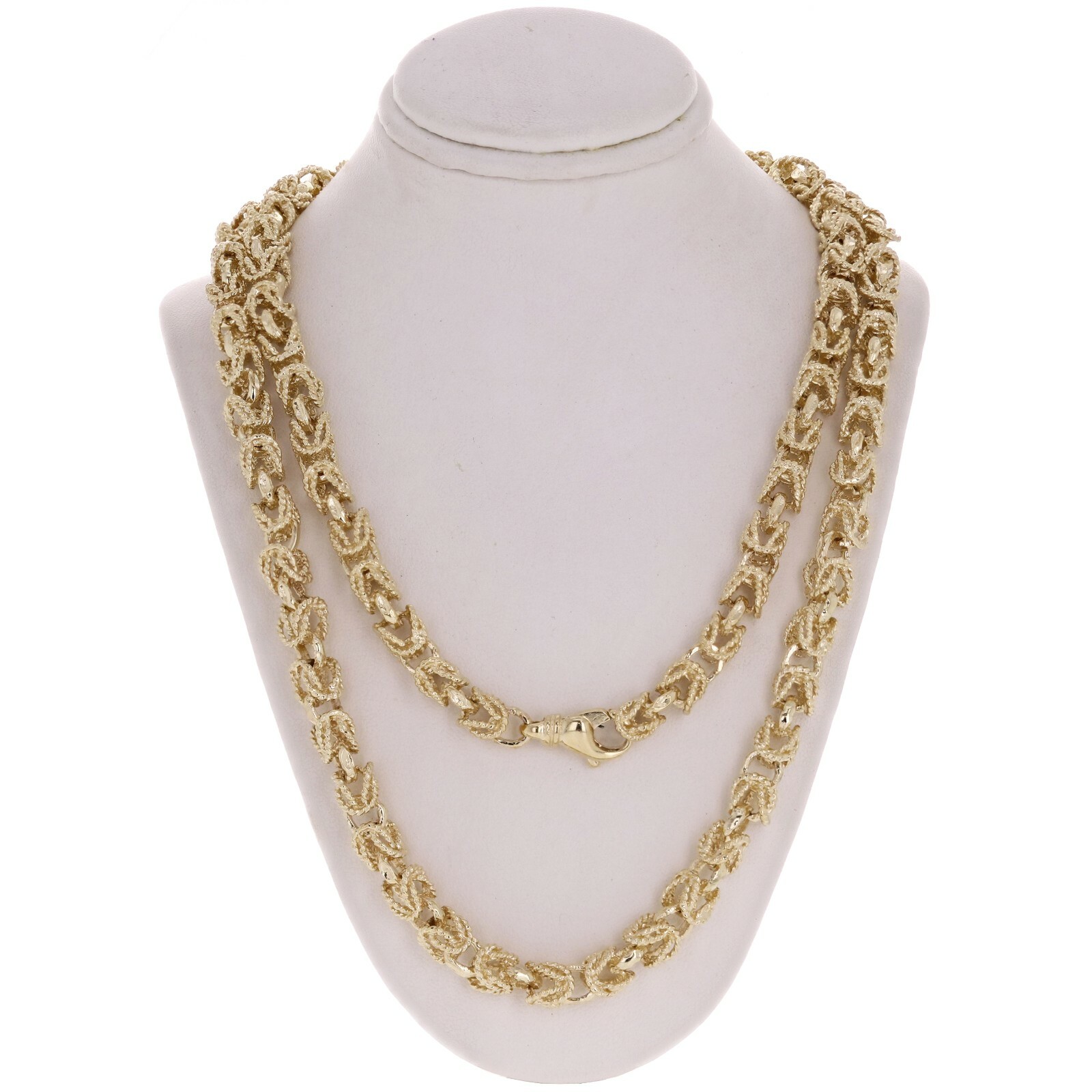 Men’s 14k Yellow Gold Solid Turkish Link Chain Necklace 28″ 7mm 94 grams