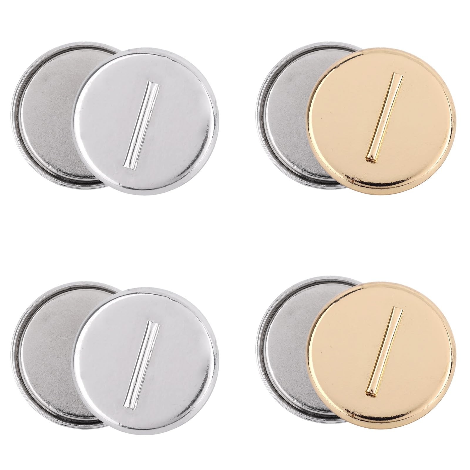 4 Pairs Dual Magnetic Mini Pin Brooch Converter, Harm-Free Jewelry Pin Backs, Si