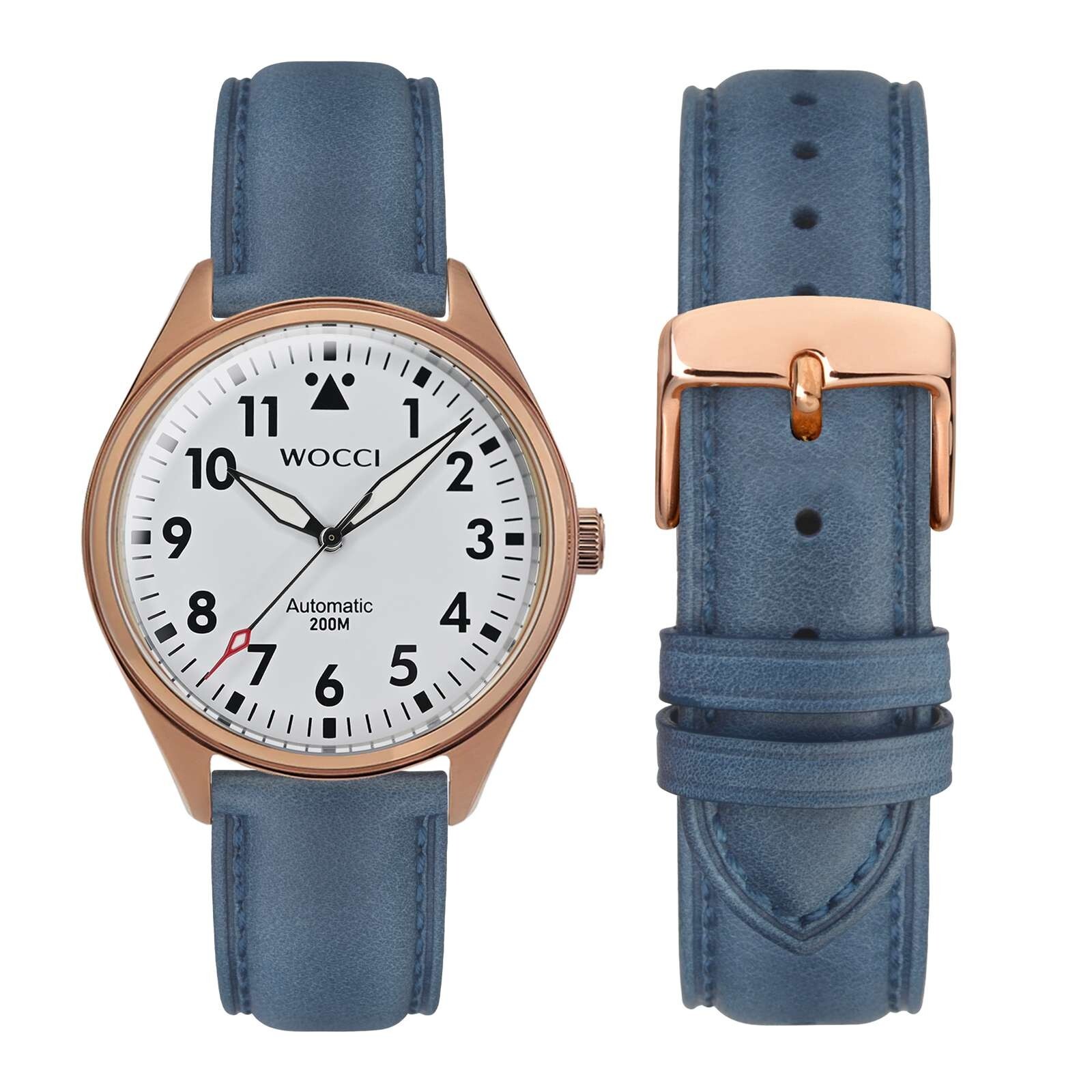 WOCCI Vintage Leather Watch Band 14 15 16 17 18 19 20 21 22 23 24mm Strap