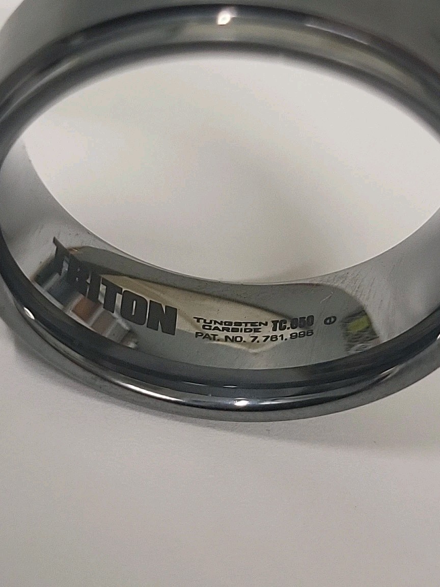 Triton TC-850 Tungsten Carbide Ring Men’s Wedding Band Size 9 / 10