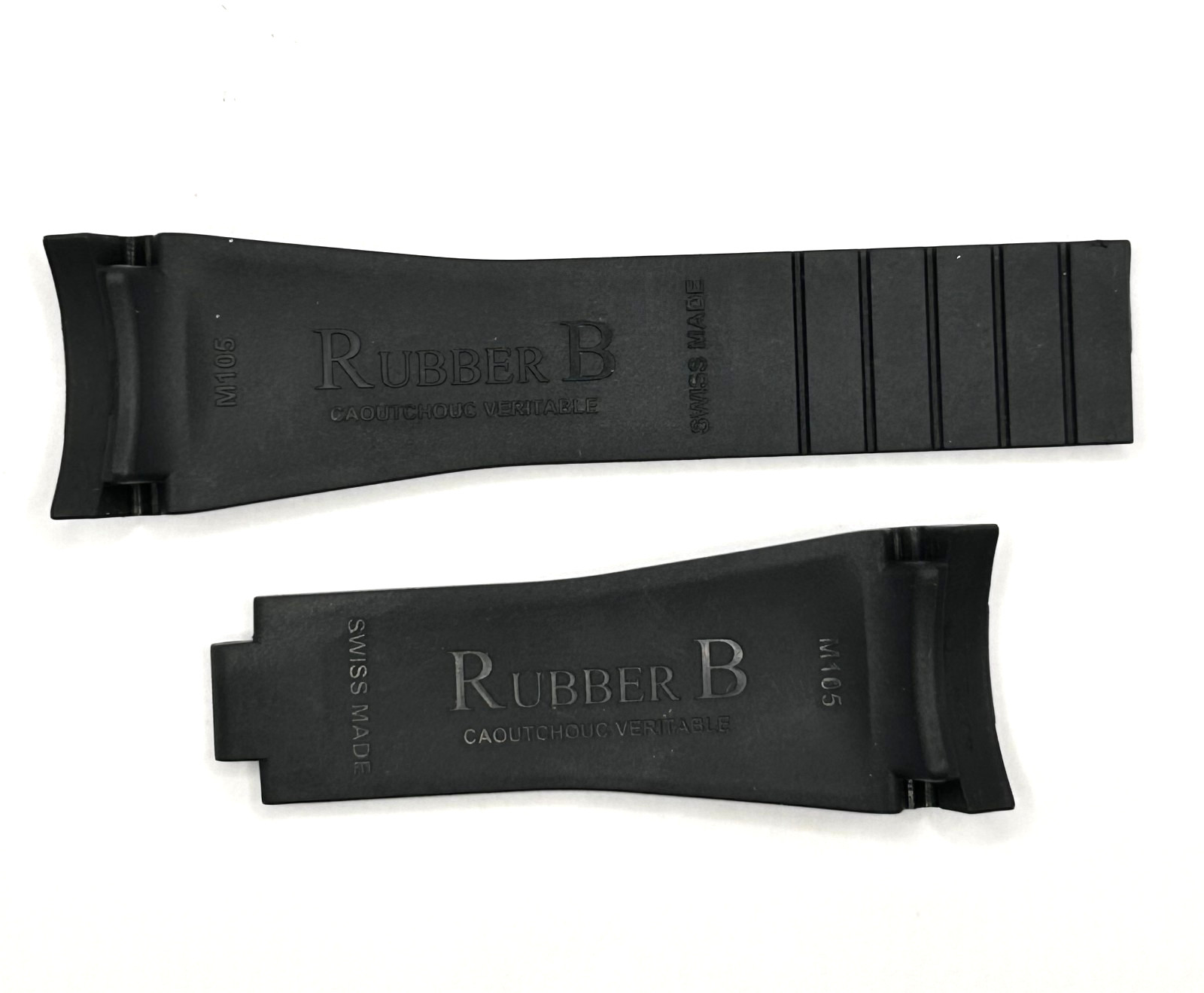 Preowned Genuine Rubber B Strap M105-BK/VCWT For Rolex Explorer II 216570! 61162