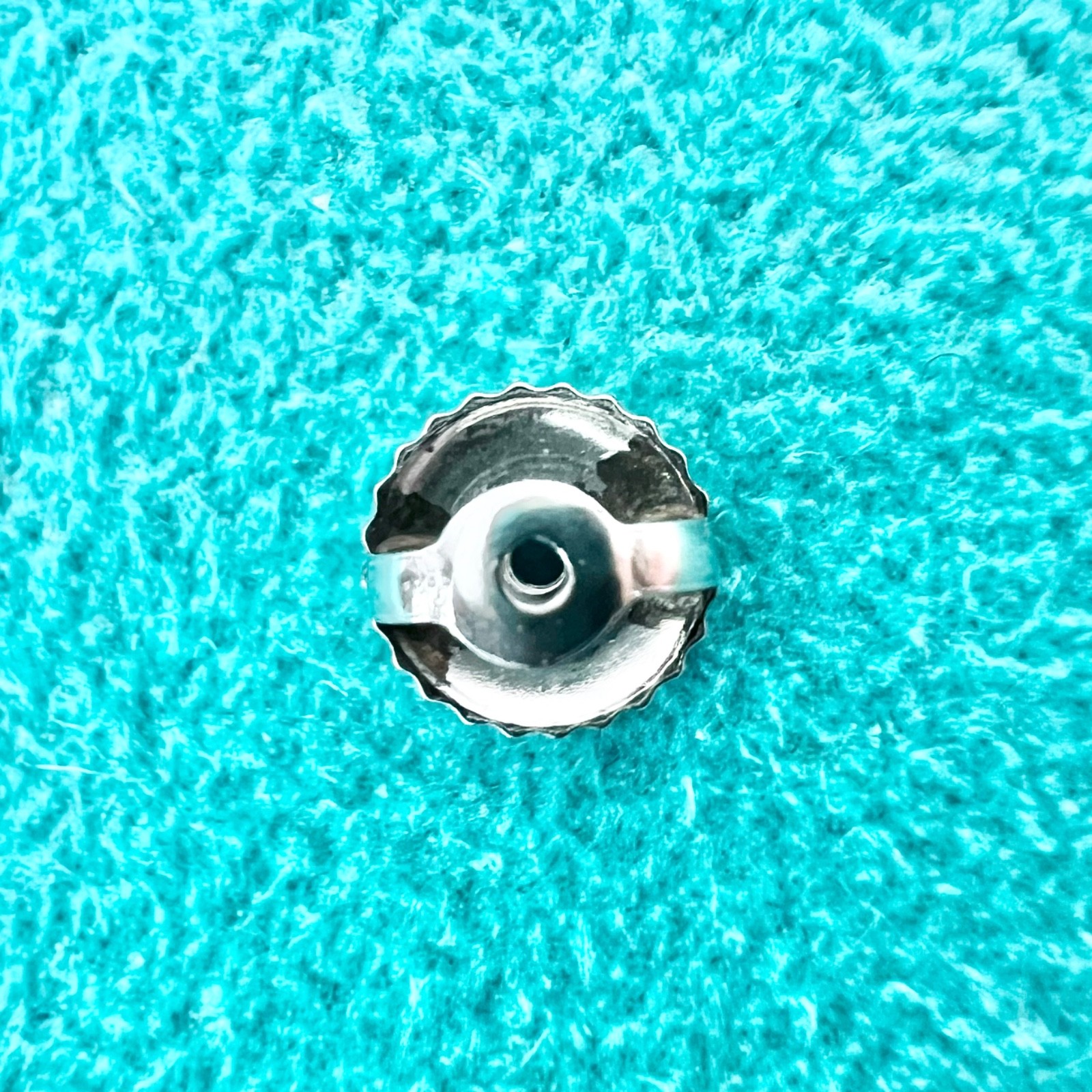 Authentic Tiffany & Co. PT950 Diamond solitare Stud Screw Earrings Near Mint