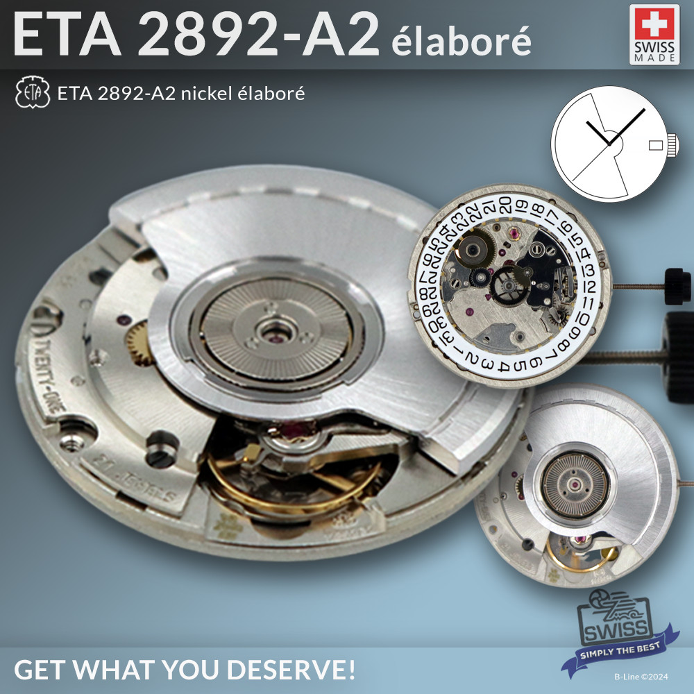 MOVEMENT ETA 2892-A2 élaboré Automatic Movement, SWISS MADE