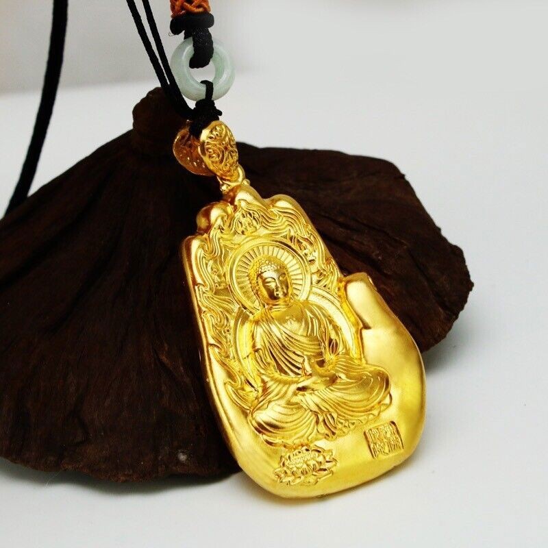 Men’s Buddha 22K 23K 24K Thai Baht Gold Filled Yellow GP Necklace Jewelry