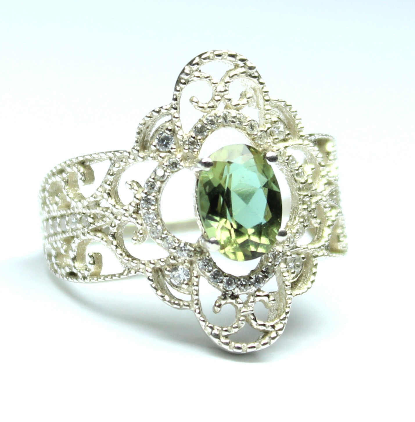 Genuinely Color Change Russian Zultanite 925 Silver Oval Ring, Alexandrite Ring