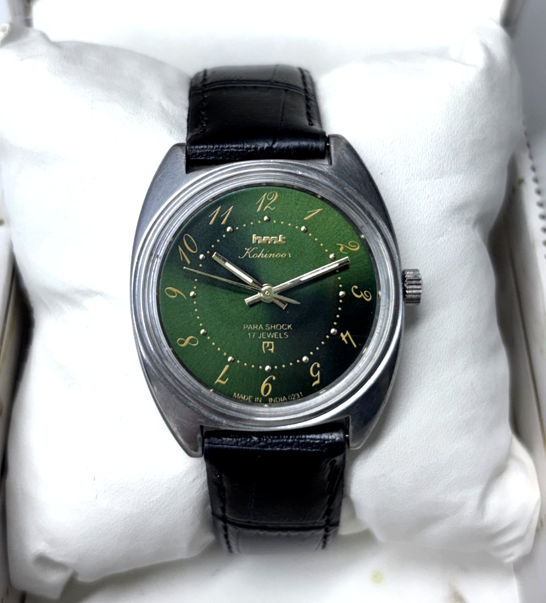 Vintage HMT Kohinoor Green 17 Jewels Mechanical Hand Winding Men’s Wrist Watch
