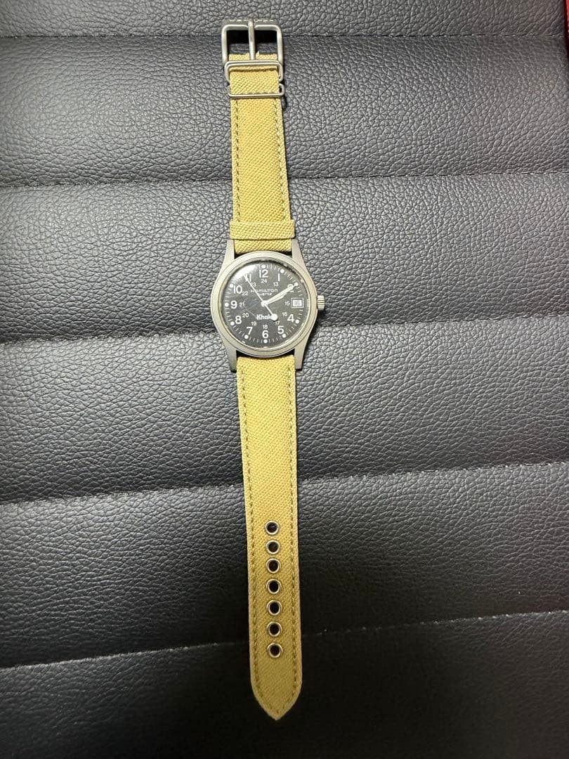 Hamilton Khaki Field 9797 Black Dial Quartz Vintage Watch Dead Battery Untested