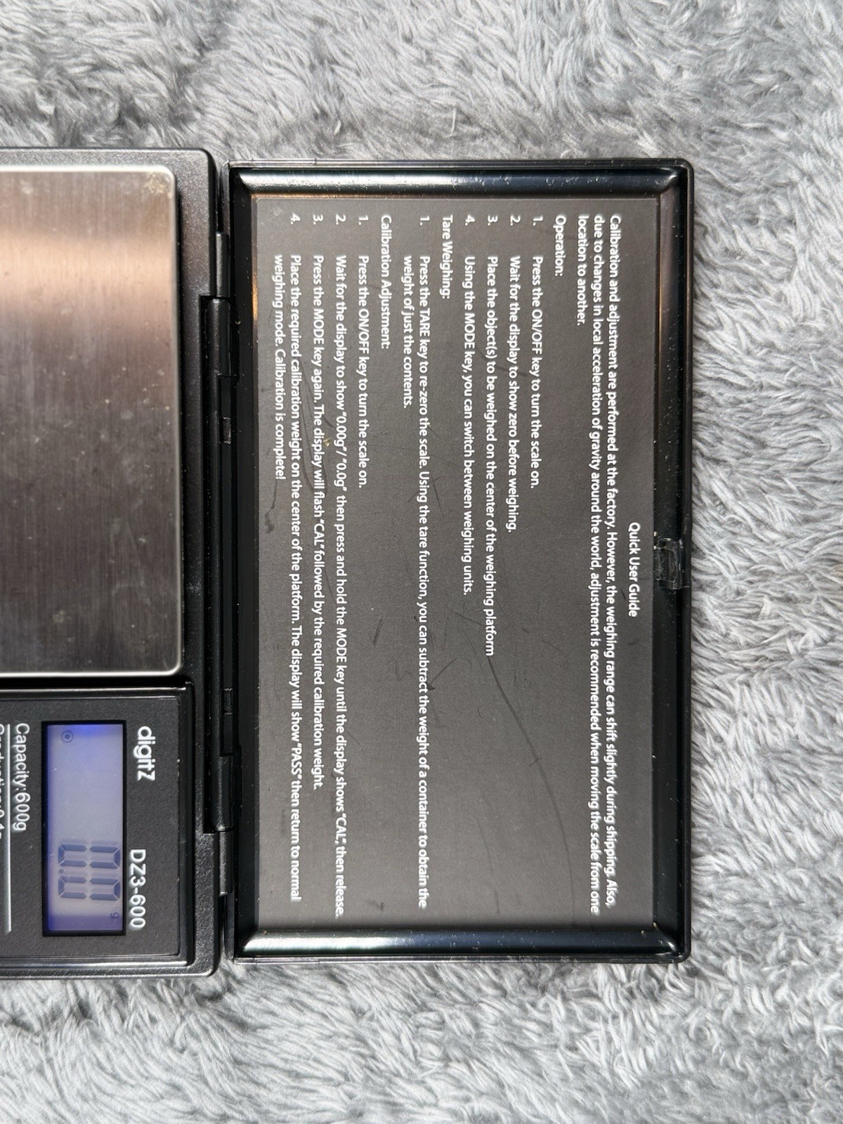 Digit Z DZ3-600 Precision Digital Pocket Scale 600 x 0.1g with Batteries