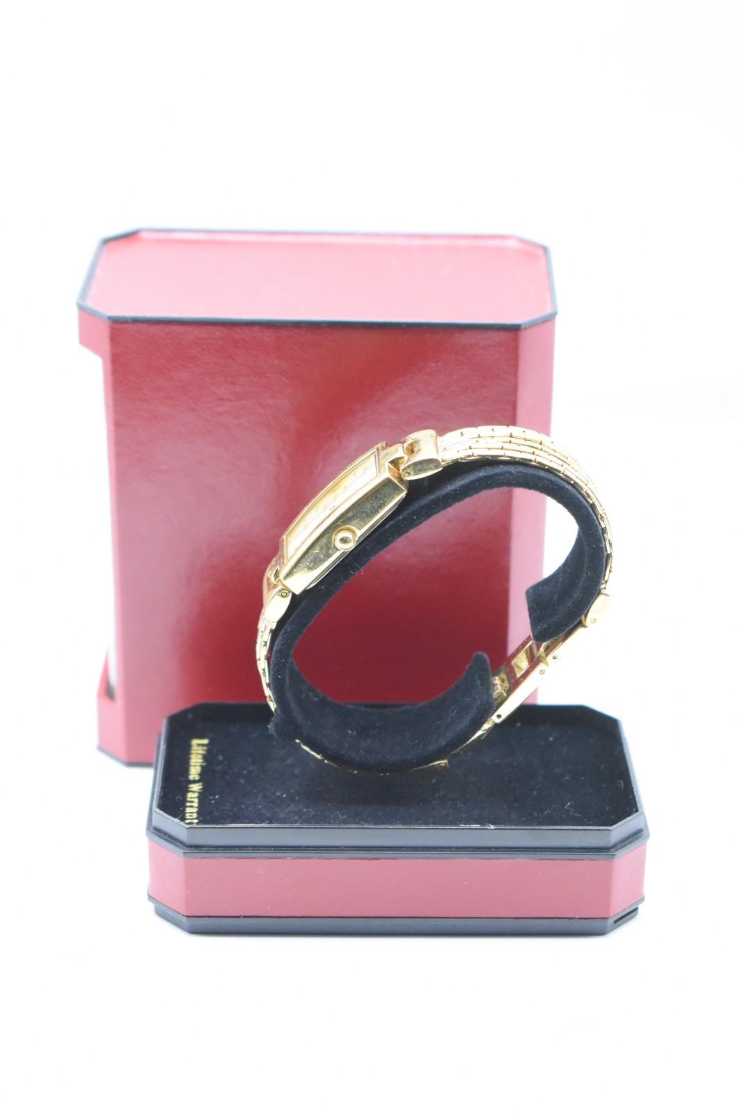 Peugeot Women’s Gold Tone Quartz Dress Watch White Dial w/ Original Box Runs