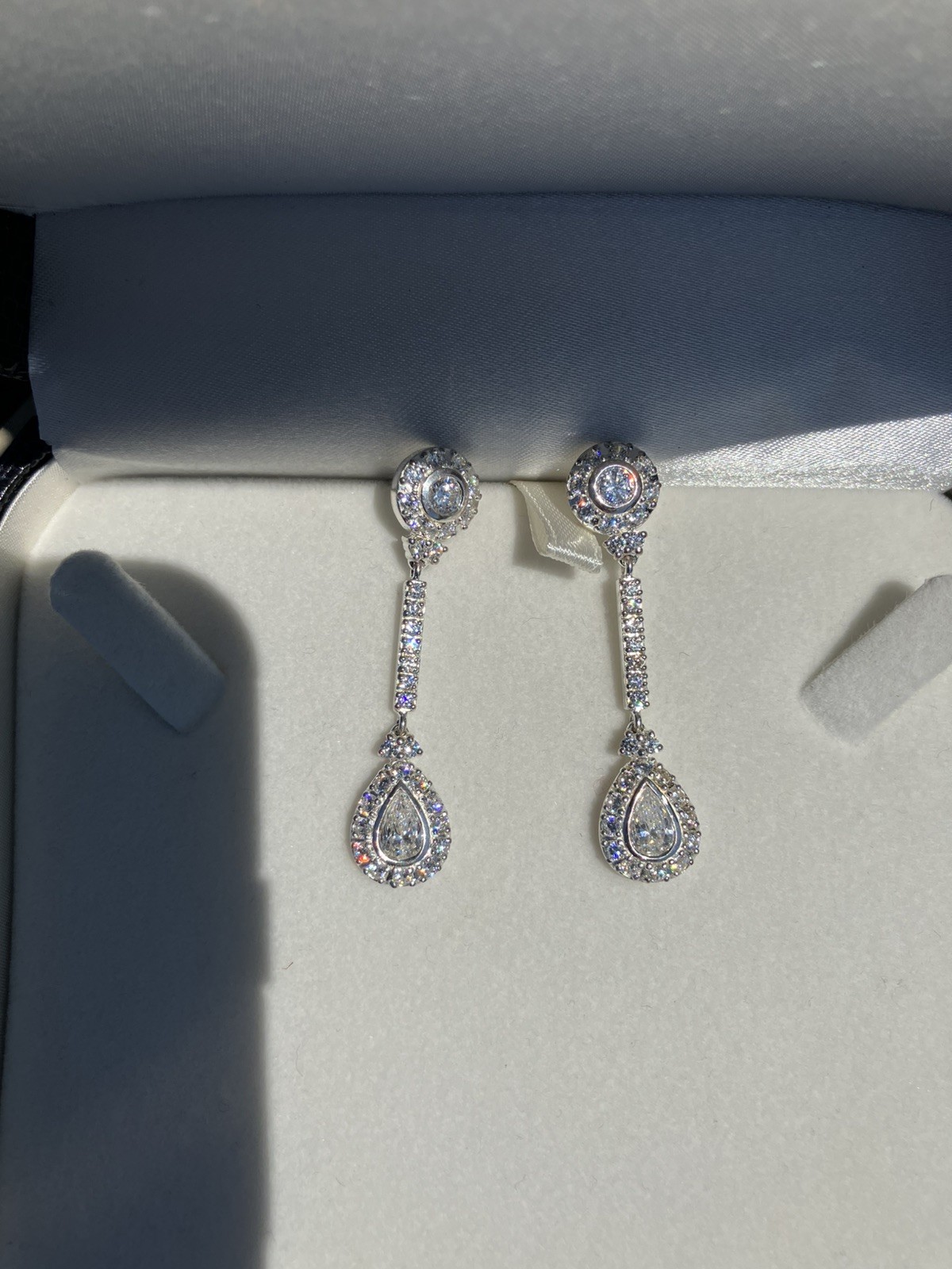 Sterling Drop Wedding Earings