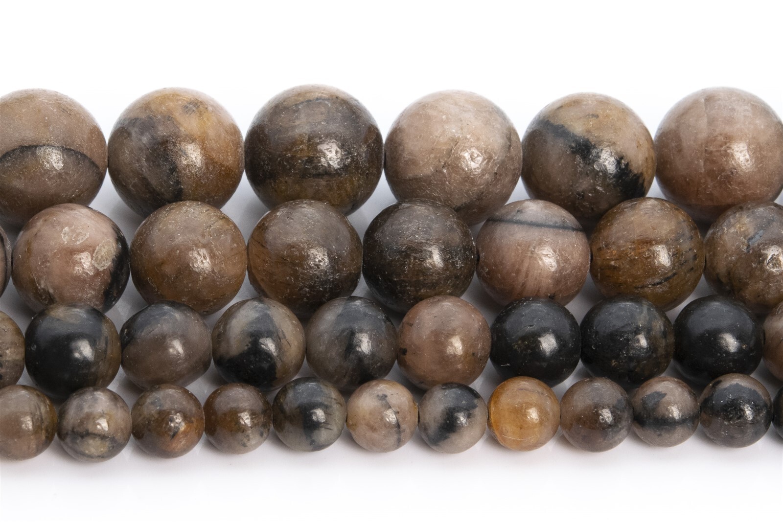 Genuine Natural BrownChiastolite Beads Grade AAA Round Loose Beads 6/7-8/10/12MM