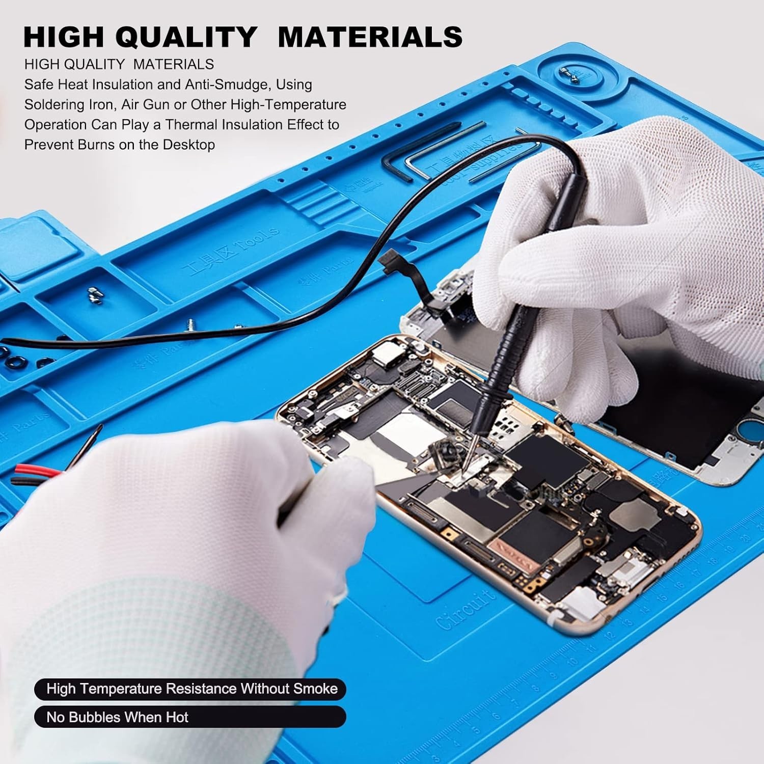 Watchmaker’s Silicone Rubber Bench Mat Pad Anti-Slip Jewelry Watch Repair Tools