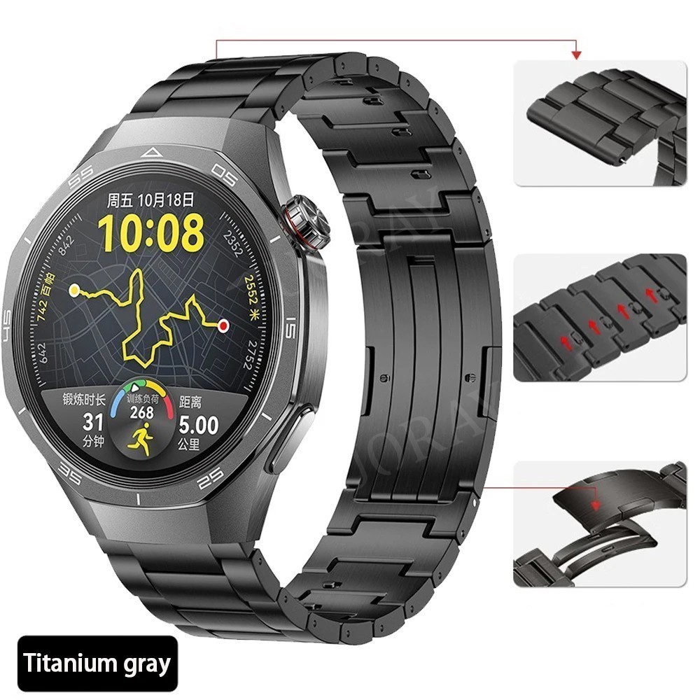 For Huami Amazfit GTS 4 3 2 Mini GTR 42 47mm Bip 6 5 Titanium Metal Band Strap