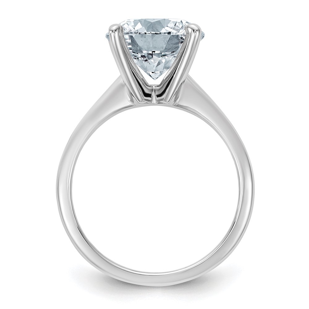 14k White Gold 3 5/8ct. Round Cut Moissanite Solitaire Engagement Ring Size 10