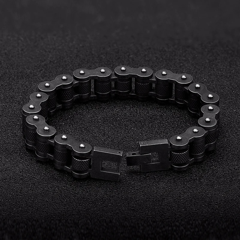 Retro Biker Chain Bracelet Stainless Steel Link Chain Men’s Jewelry