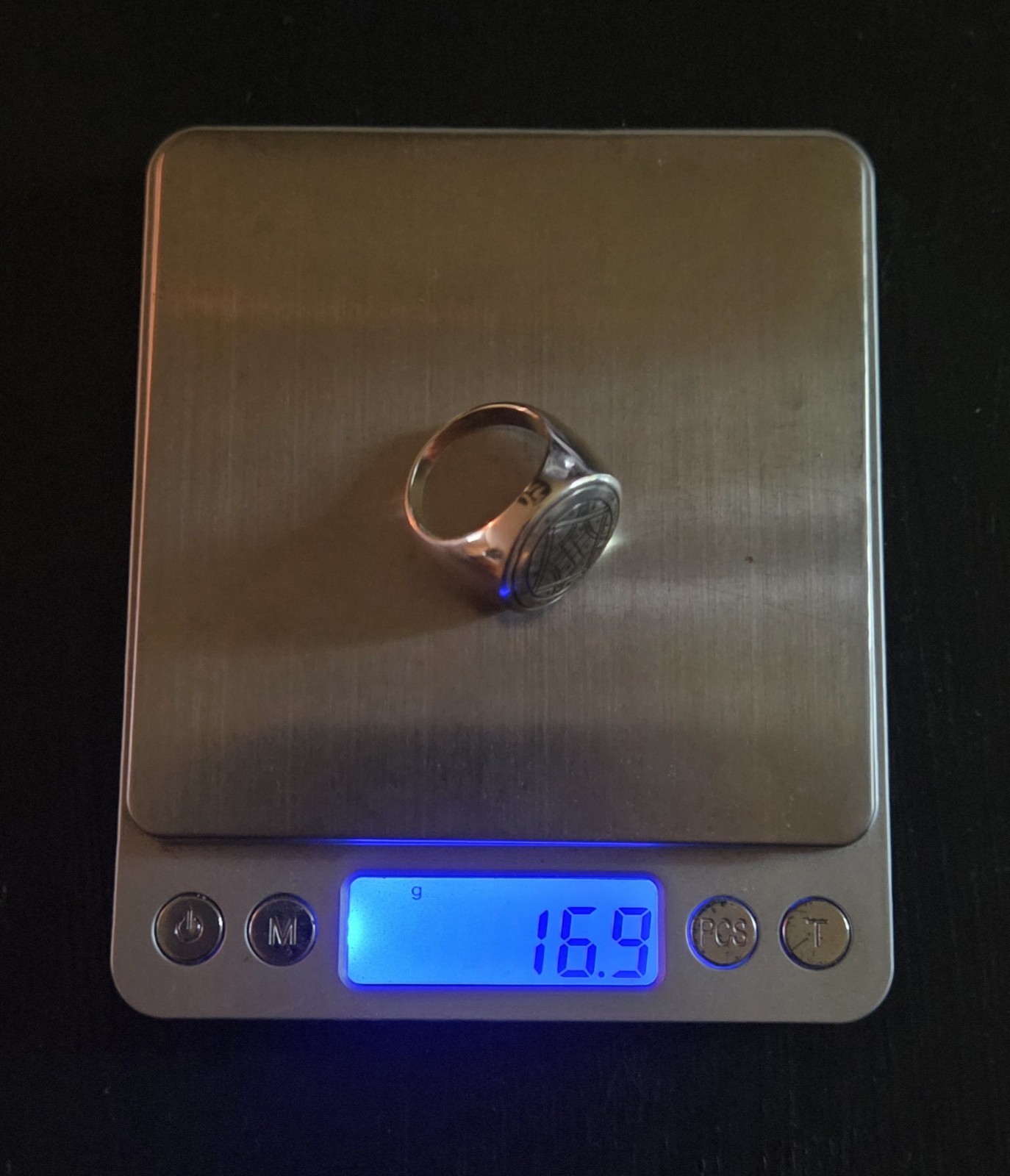 Sterling Silver Solomon Seal Of Love Signet Ring Stamped Peter Stone | 16 Grams