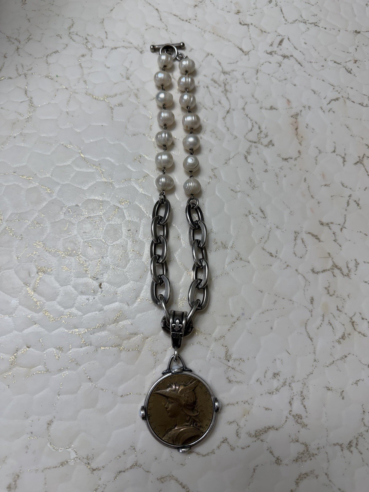French Kande Necklace With Pearls