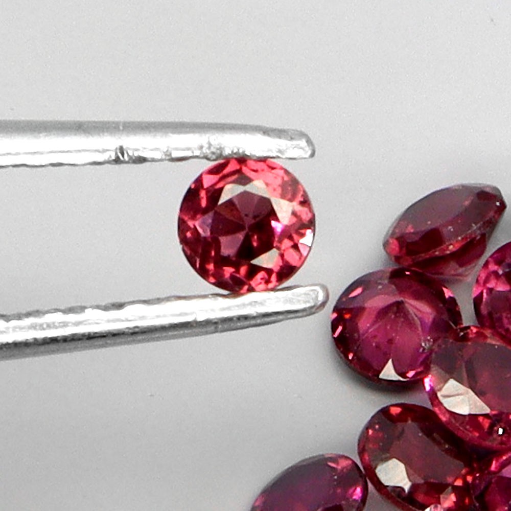 Round Natural Pink Raspberry Rhodolite Garnet 5.77ct 3.7mm 20pcs Lot Gemstone
