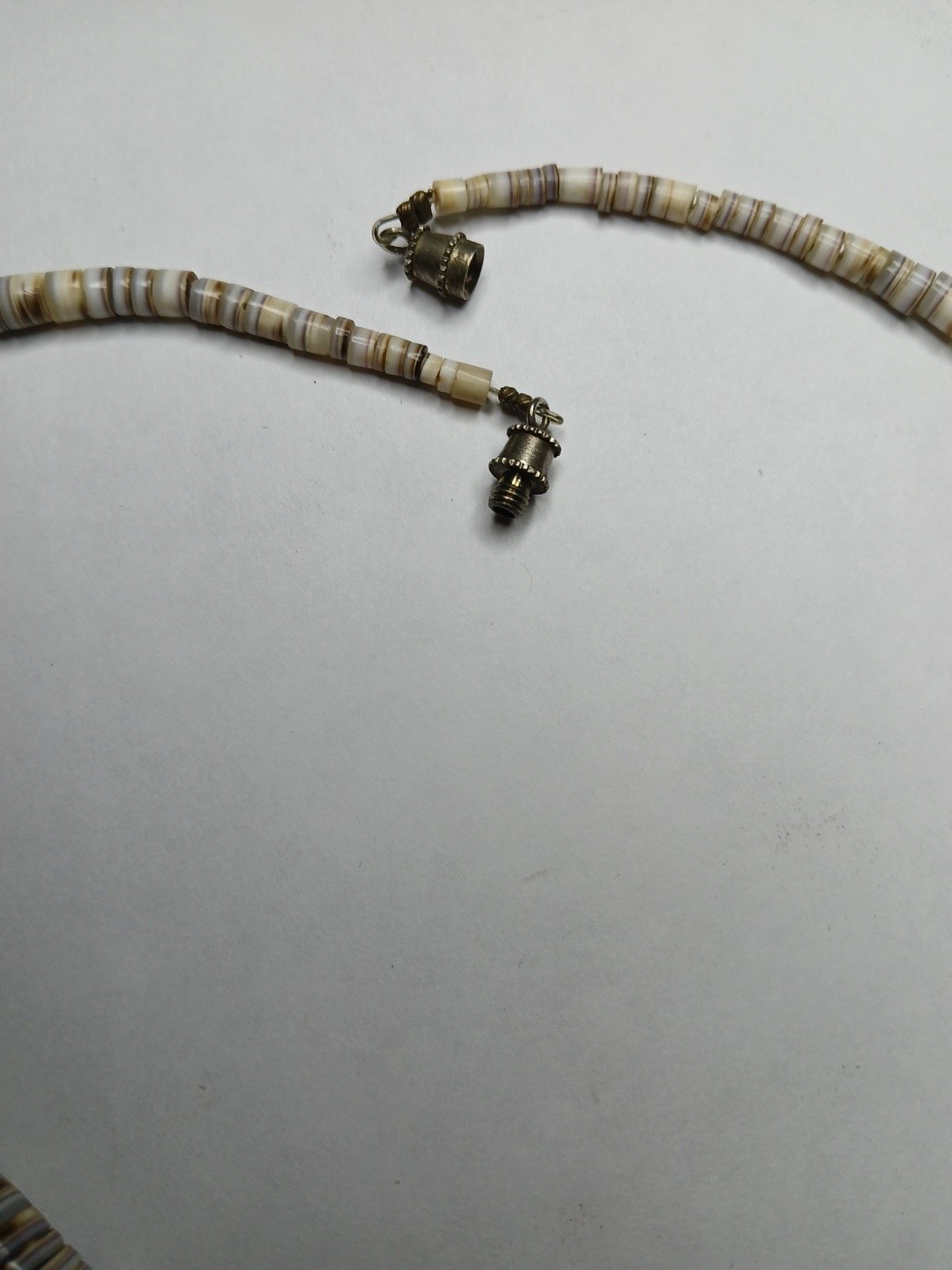 Vintage Turquoise Mosiac Inlay Shell Necklace 18″