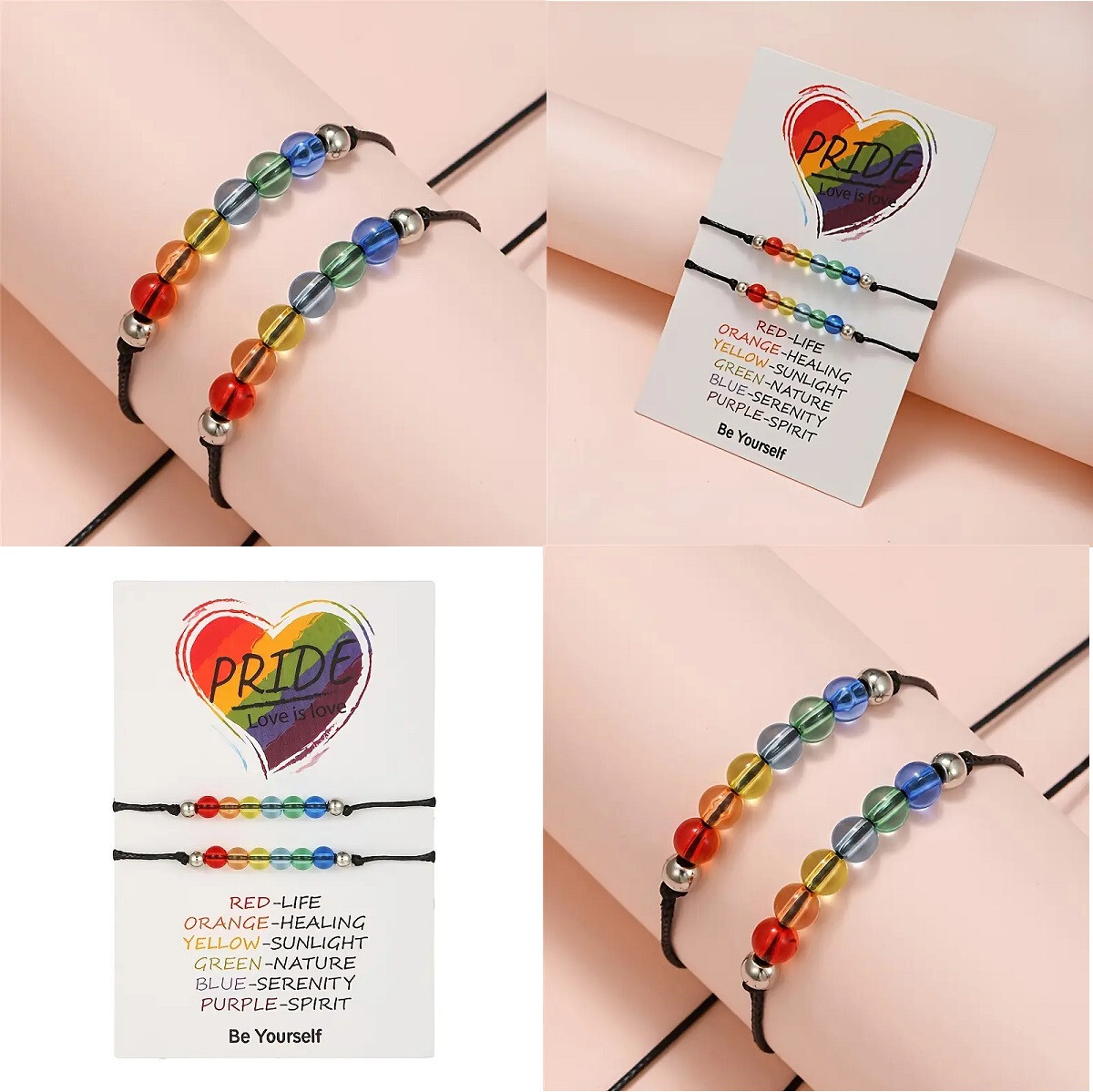 Pride Rainbow Bead Bracelet – Show Your Support