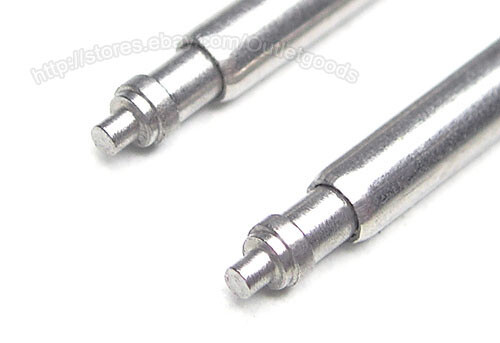10 Pcs SemiHeavy 1.8mm Stair Double Flange Stainless Steel Watch Spring Bar Pin