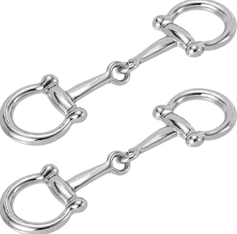 2pcs Multi-purpose Horseshoe Scarf Buckles Elegant Metal Scarf Ring Clips – NEW