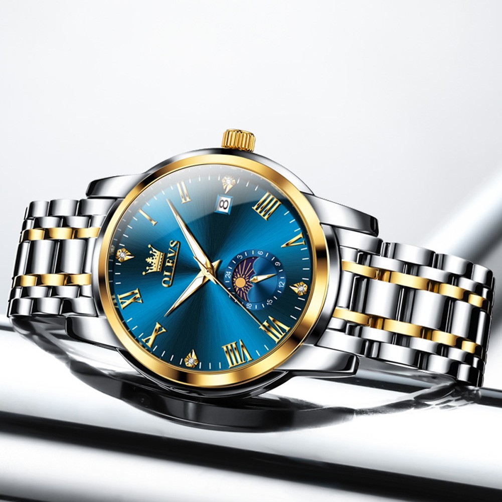 OLEVS Japan Movement Leisure Classics Night Light Male Quartz Wristwatch 3656