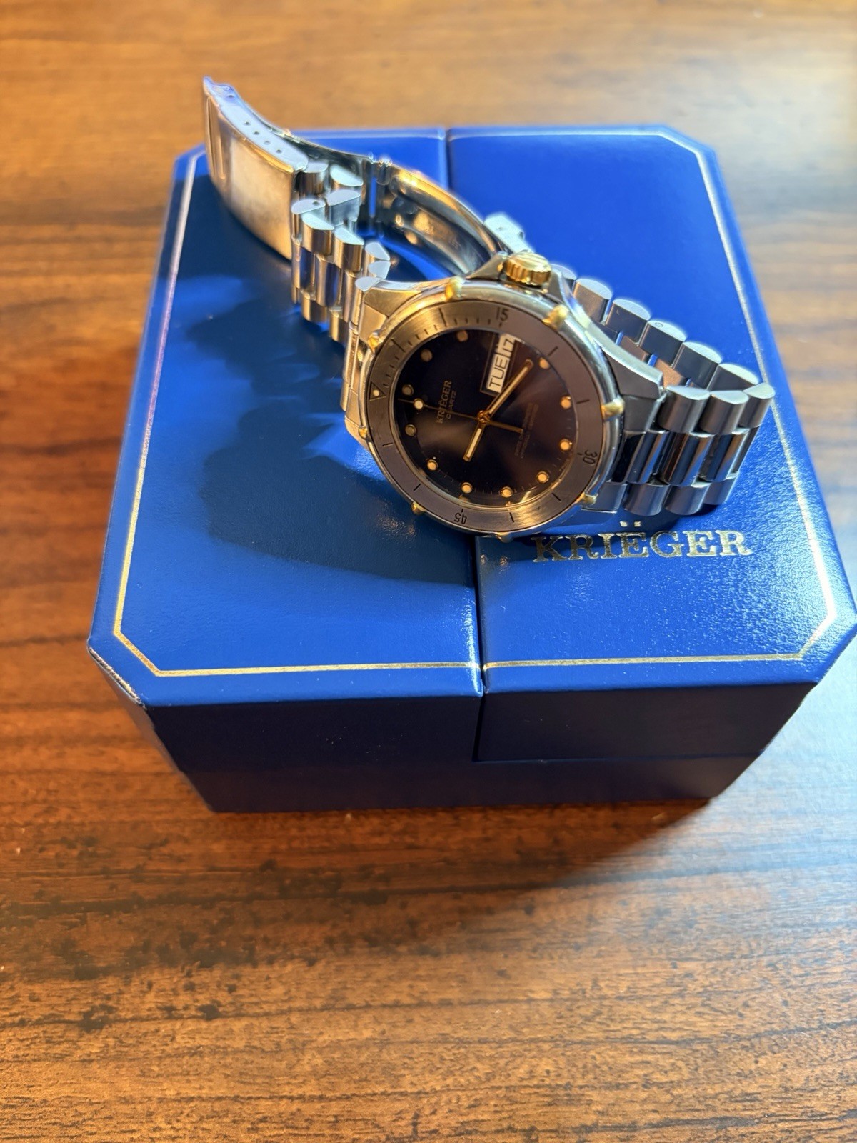 Krieger Quartz Chronometer Watch #036221 with Box & Certificates