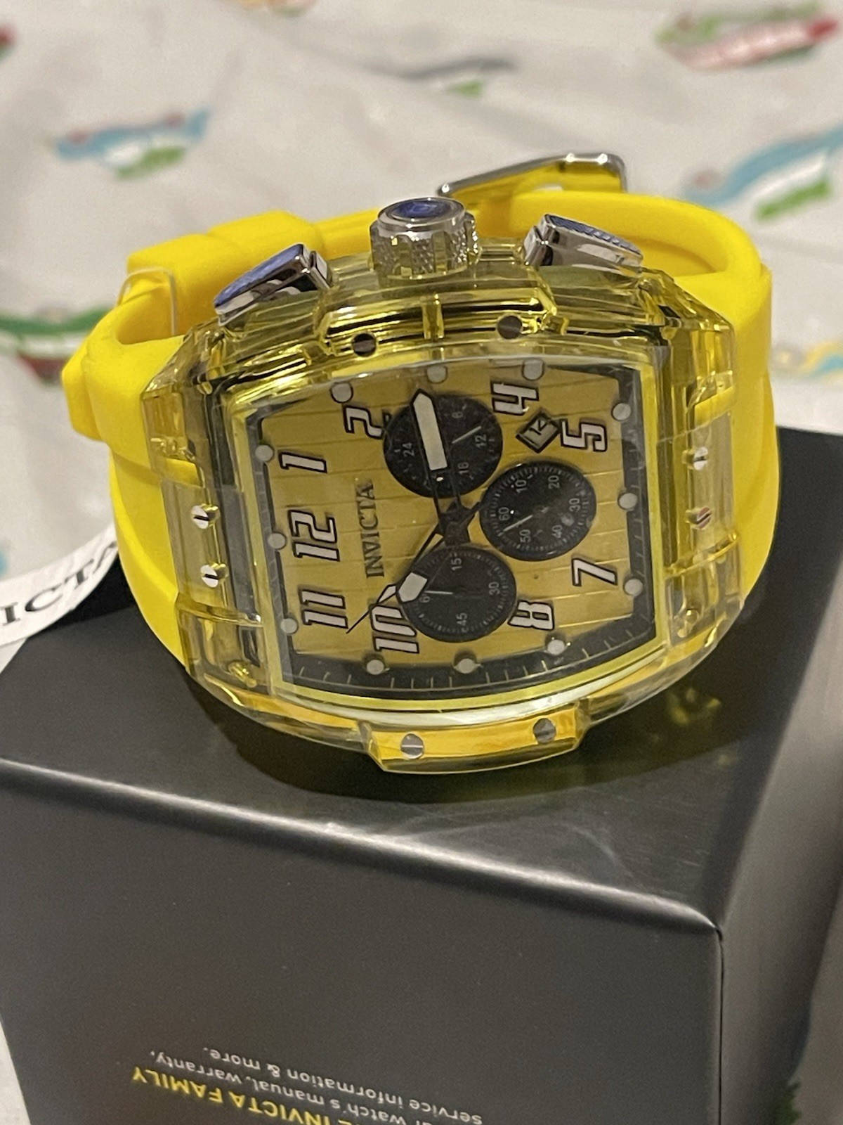 Invicta S1 Rally Kinesia Anatomic Men’s Watch – 47mm, Yellow (45482)