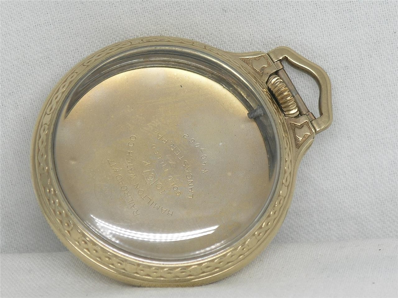 VINTAGE HAMILTON 16S RAILROAD BOC GOLD FILL POCKET WATCH CASE, 992, 992B, 950