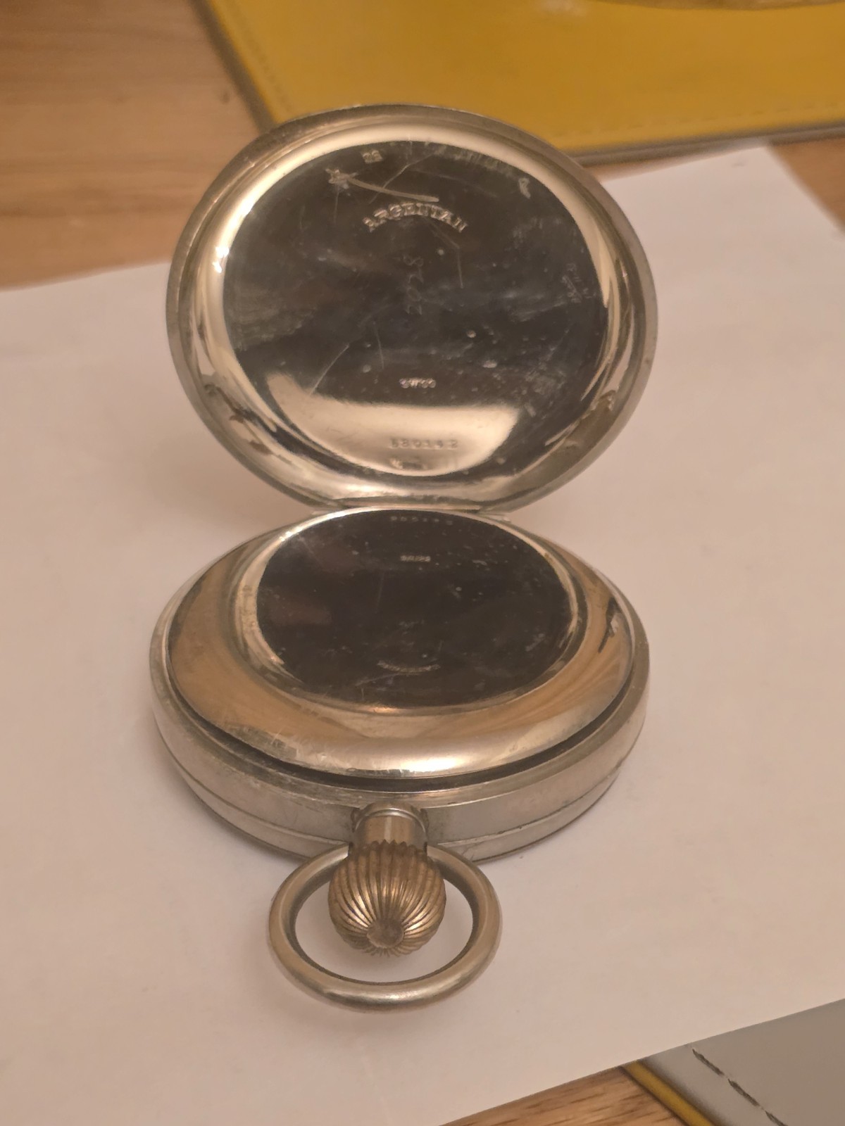 Rare Vintage mappin webb London 8 Days Pocket watch Large 60 MM