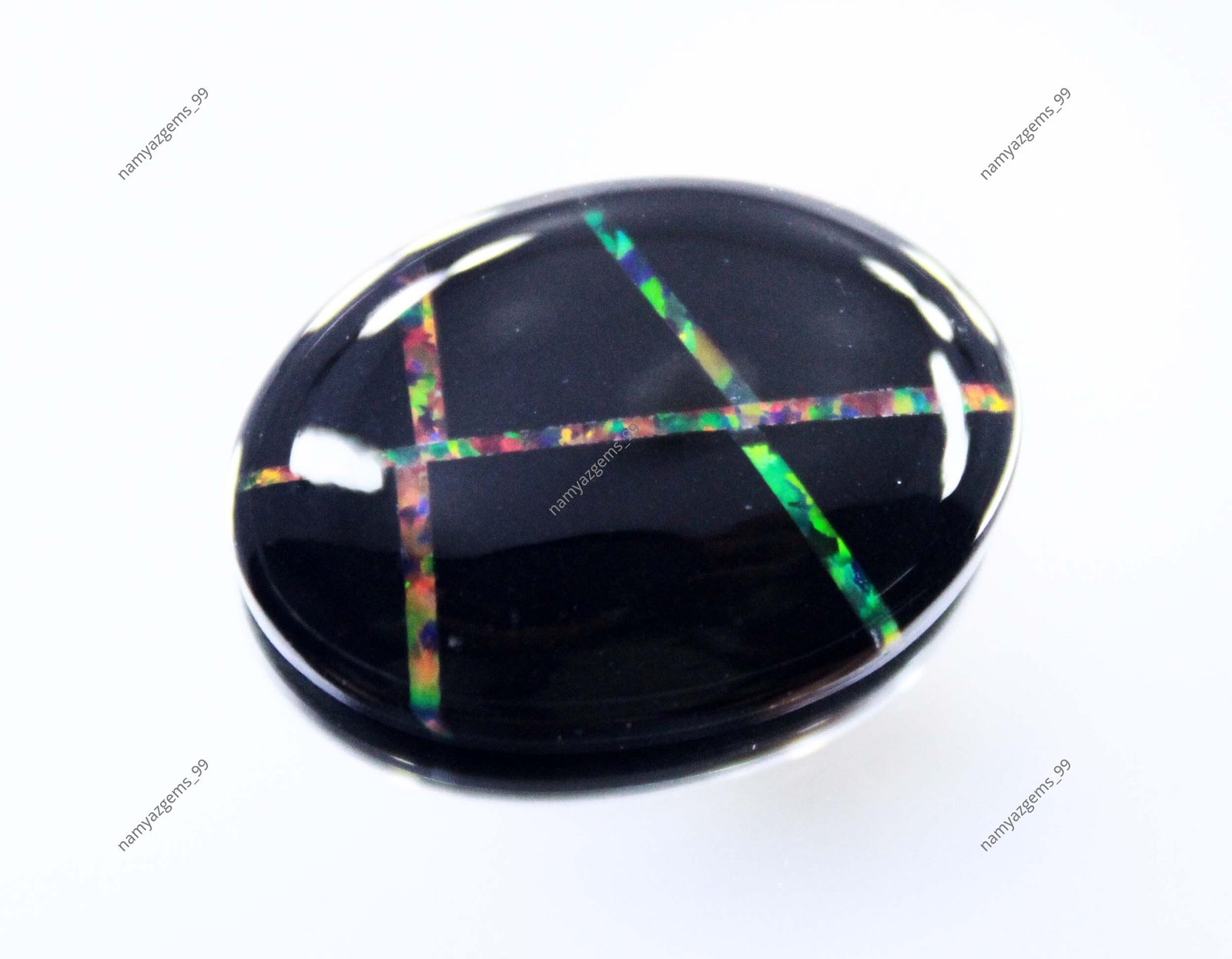 17.90 Ct Natural Doublet Onyx Opal Multi Color CERTIFIED Loose Gemstone