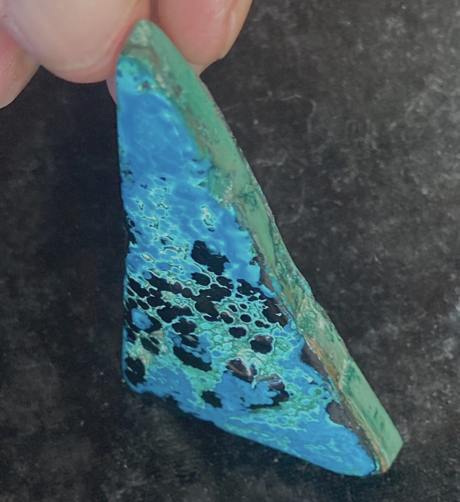 Chrysocolla New Find w/ Orby Patterns 38 Grams or 1.3 Oz’s Congo