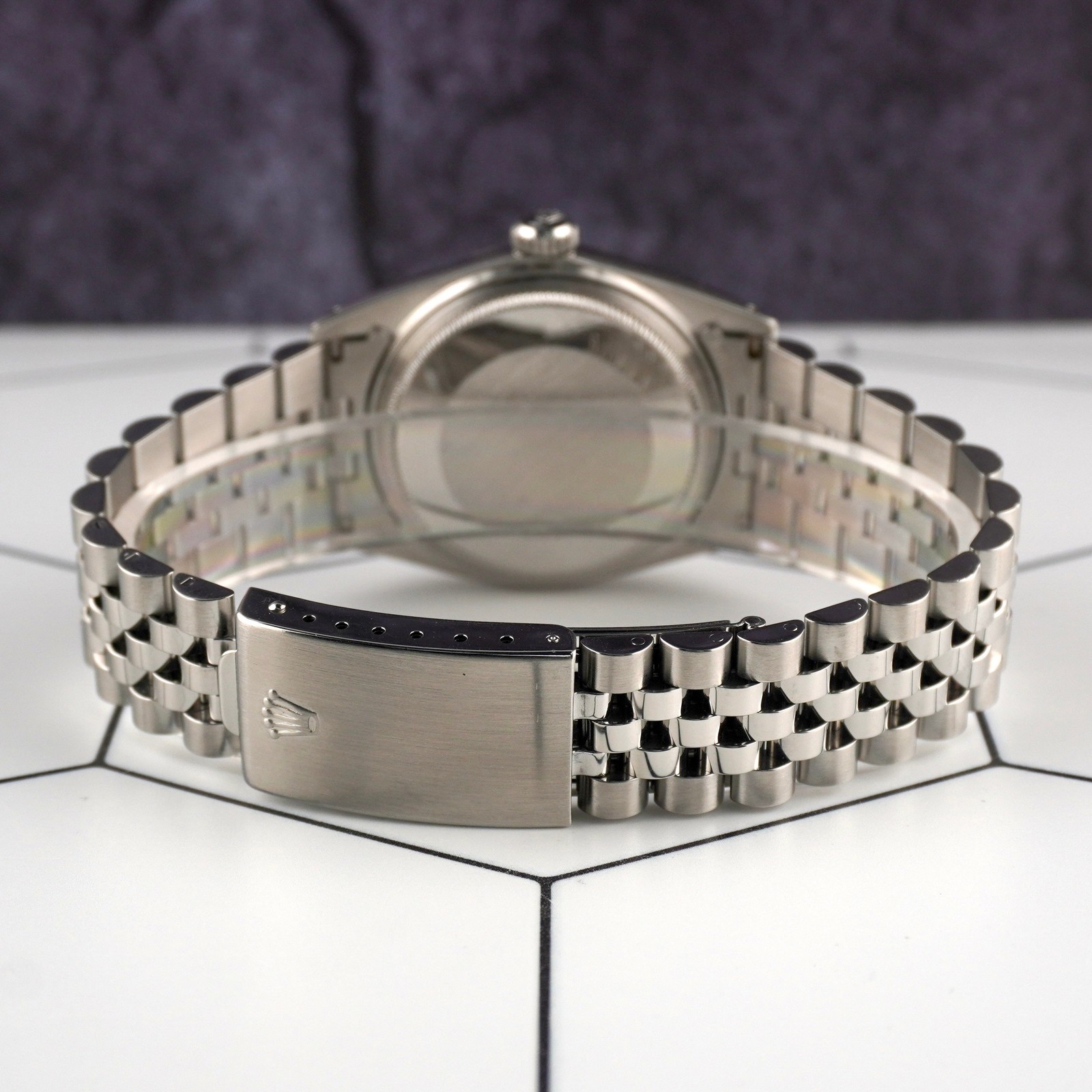 Rolex 36mm Datejust Mens Stainless Steel Watch Fluted Jubilee Silver Dial 1601