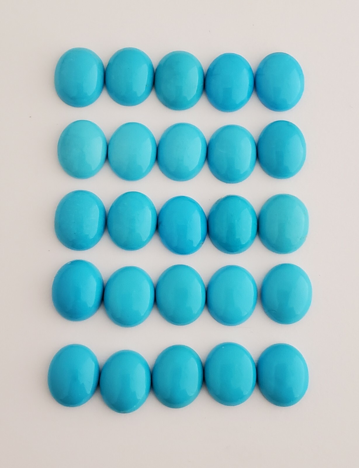 One Oval Shaped 100% Natural Sleeping Beauty Turquoise Cabochon 10x12mm