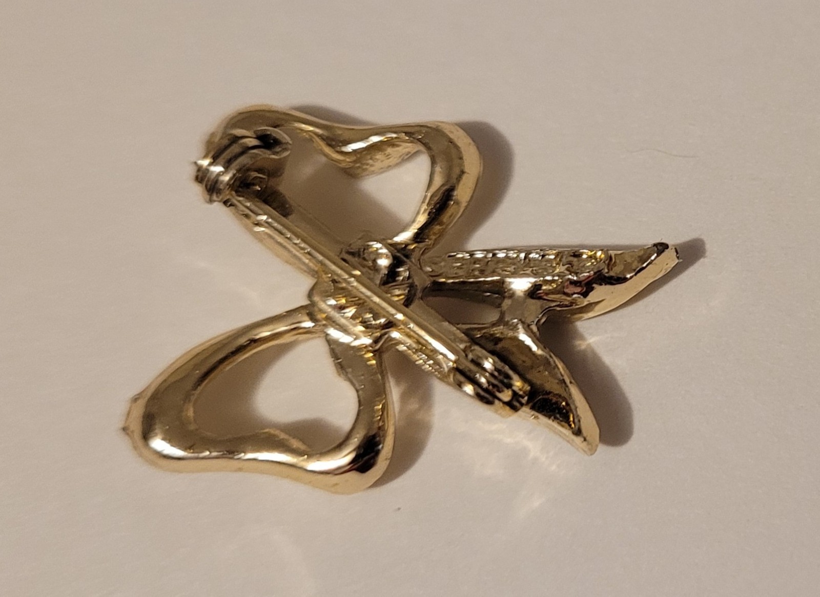 Vintage Gerry’s Textured Gold Tone Bow Brooch