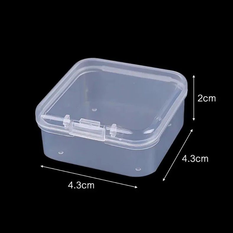 24 pcs Mini Transparent Jewelry Storage Box Ring Earring Earplug Organizer Case