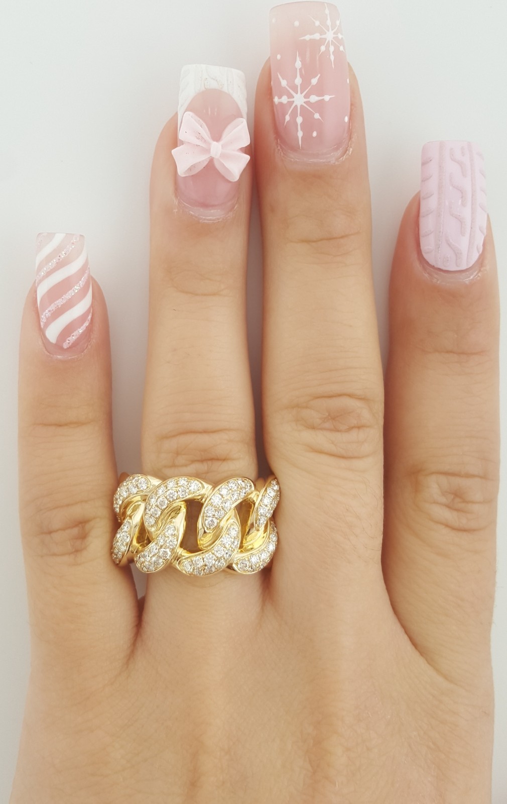 Diamond Cuban Link Gent’s Ring 1.3 ct 14k Yellow Gold 8.8 Grams