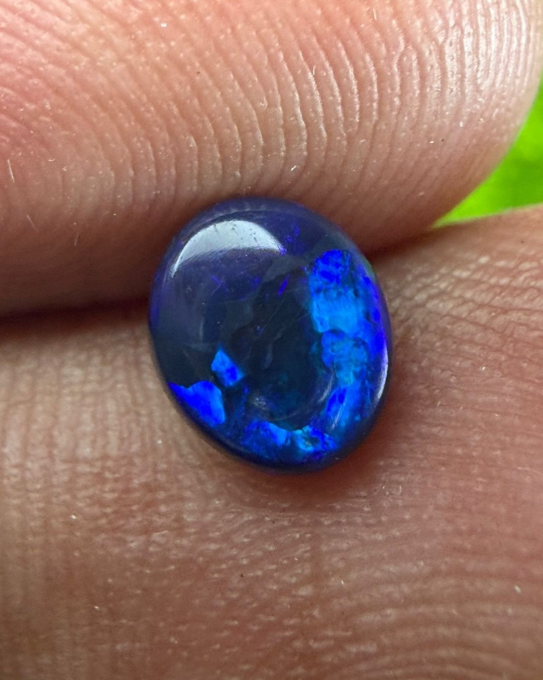 0.45cts 100% natural top quality australian black opal loose gemstone