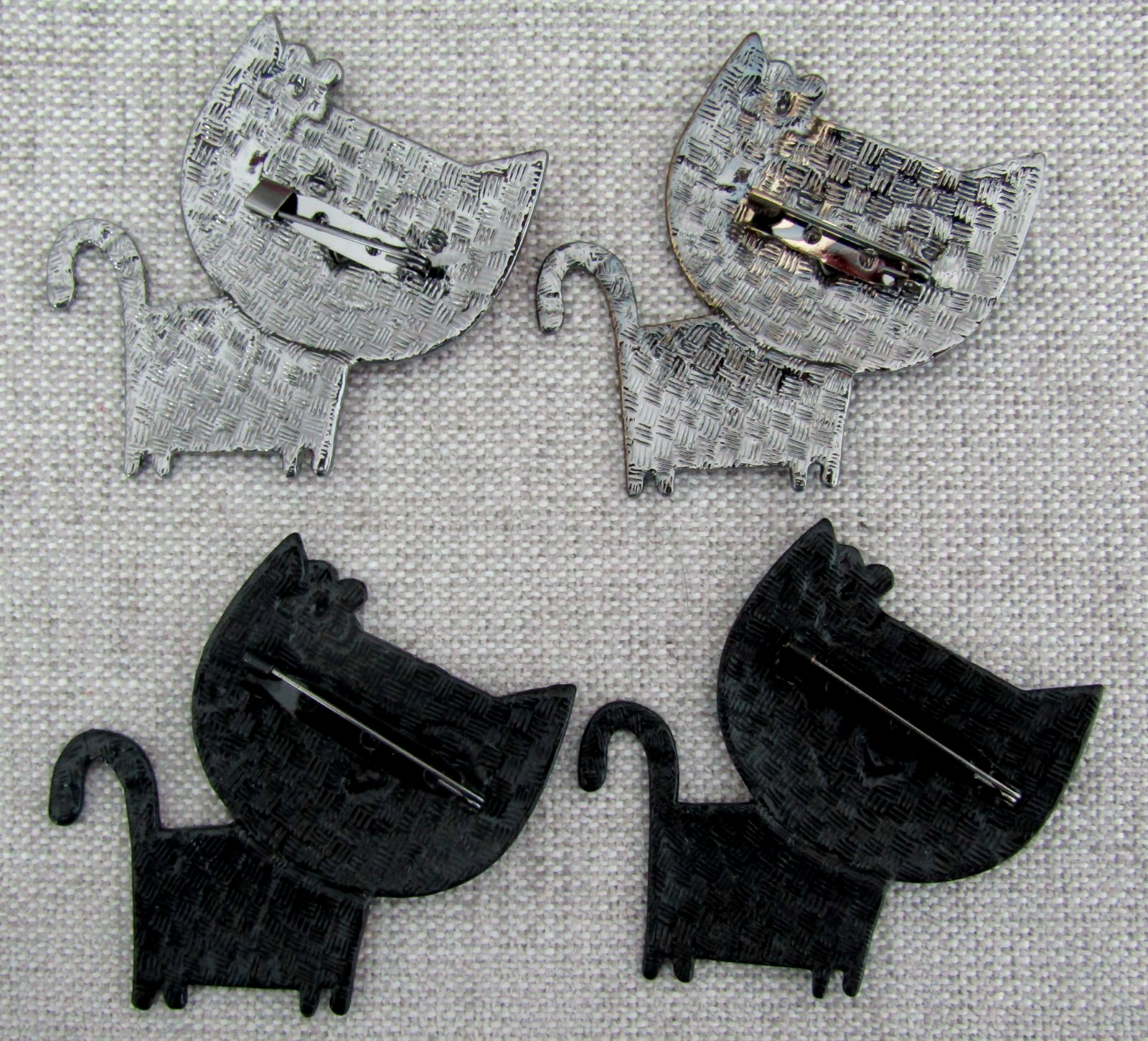 Cat Pin Brooch Enamel on Metal Mixed Assortment ** YOU CHOOSE COLOR **