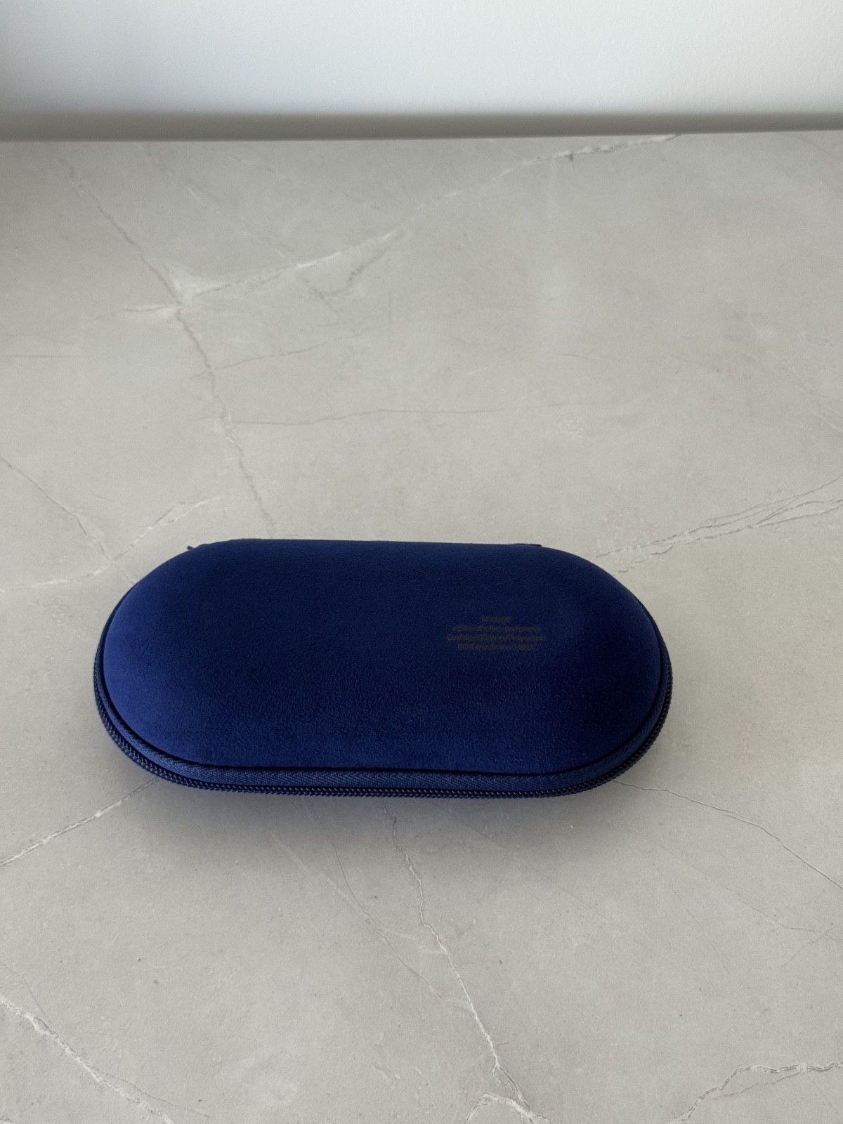 Grand Seiko Zip Watch Case Travel Pouch Blue Suede Clamshell