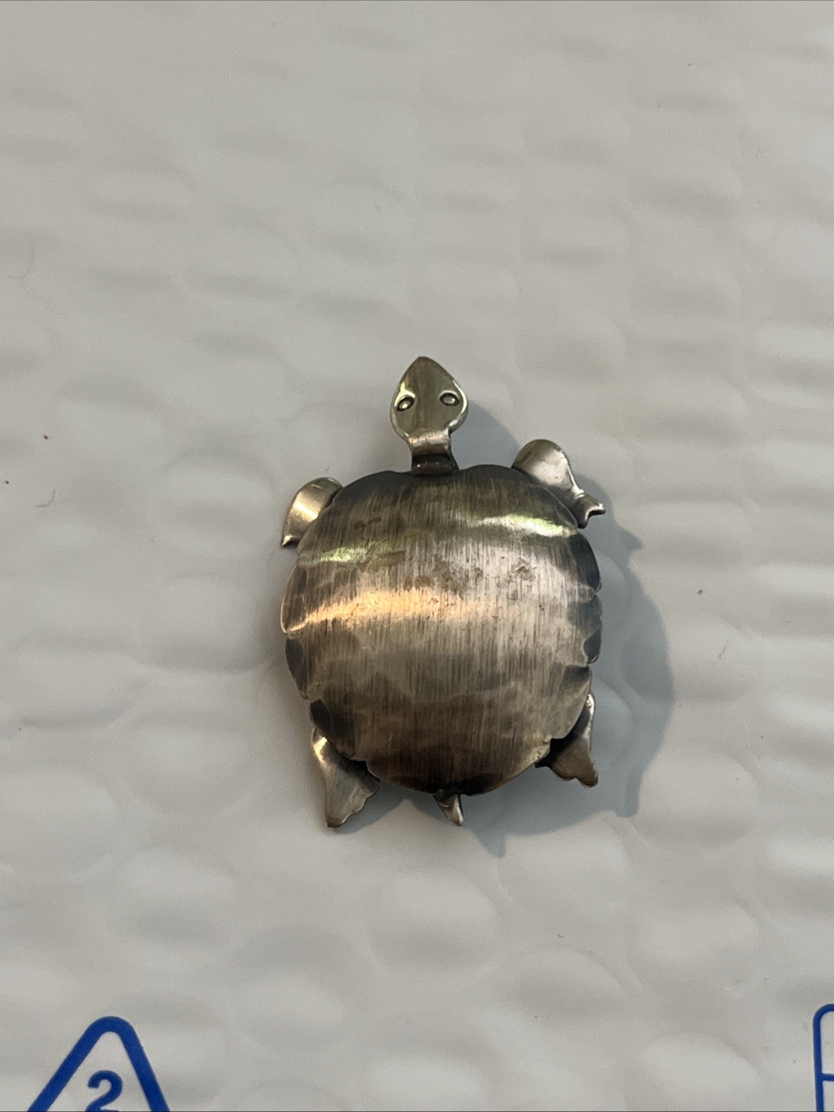 Brooch Pin ORB Otto Robert Orb STERLING Vintage Turtle Mid century Modern