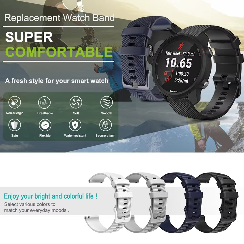 18mm 20mm 22mm Watch Strap For Garmin Watch Venu 3/3s/2/2s Silicone Watchbands