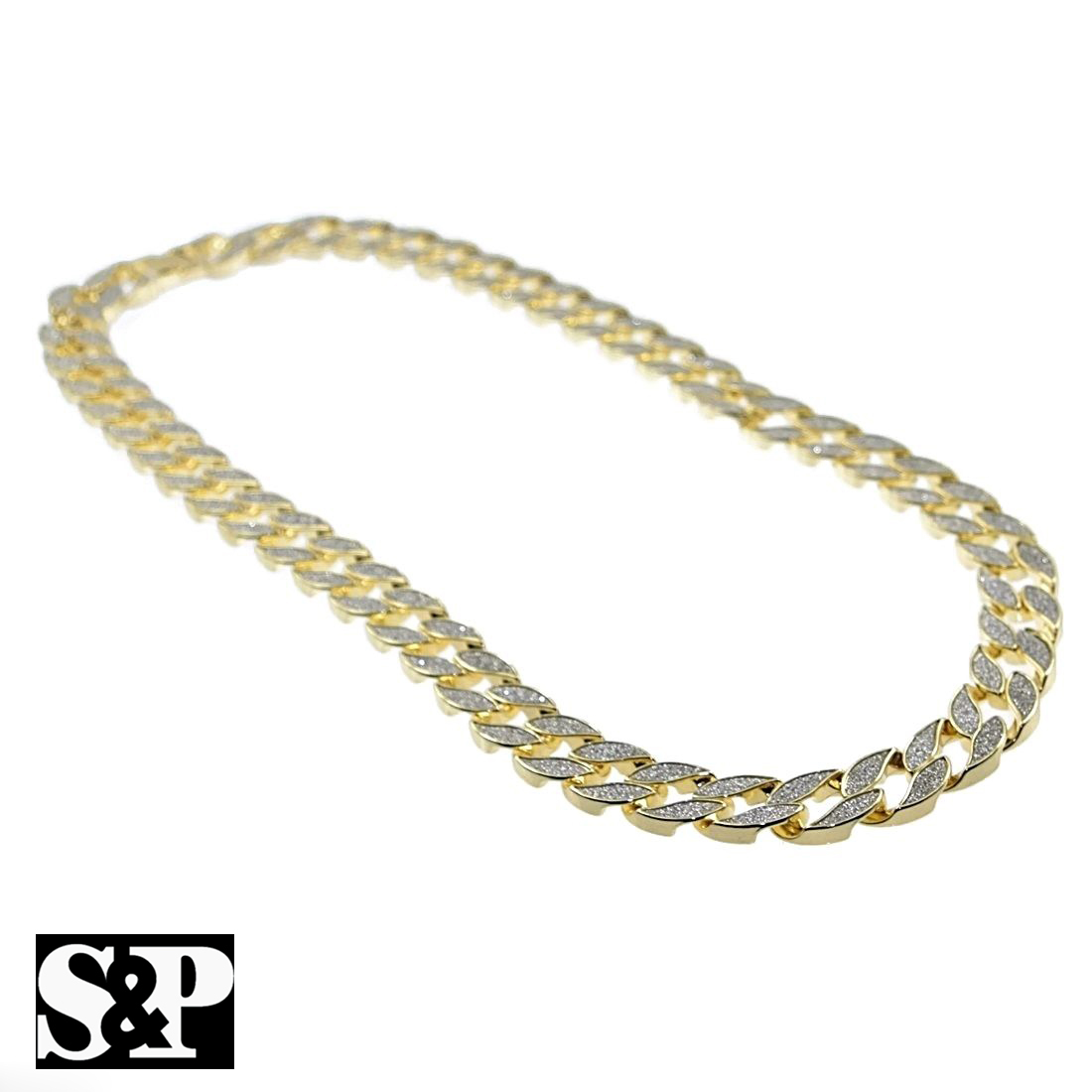Sand Blast Bling 18mm 30″ Miami Cuban link Chain & 18mm 8.5″ Bracelet Combo Set