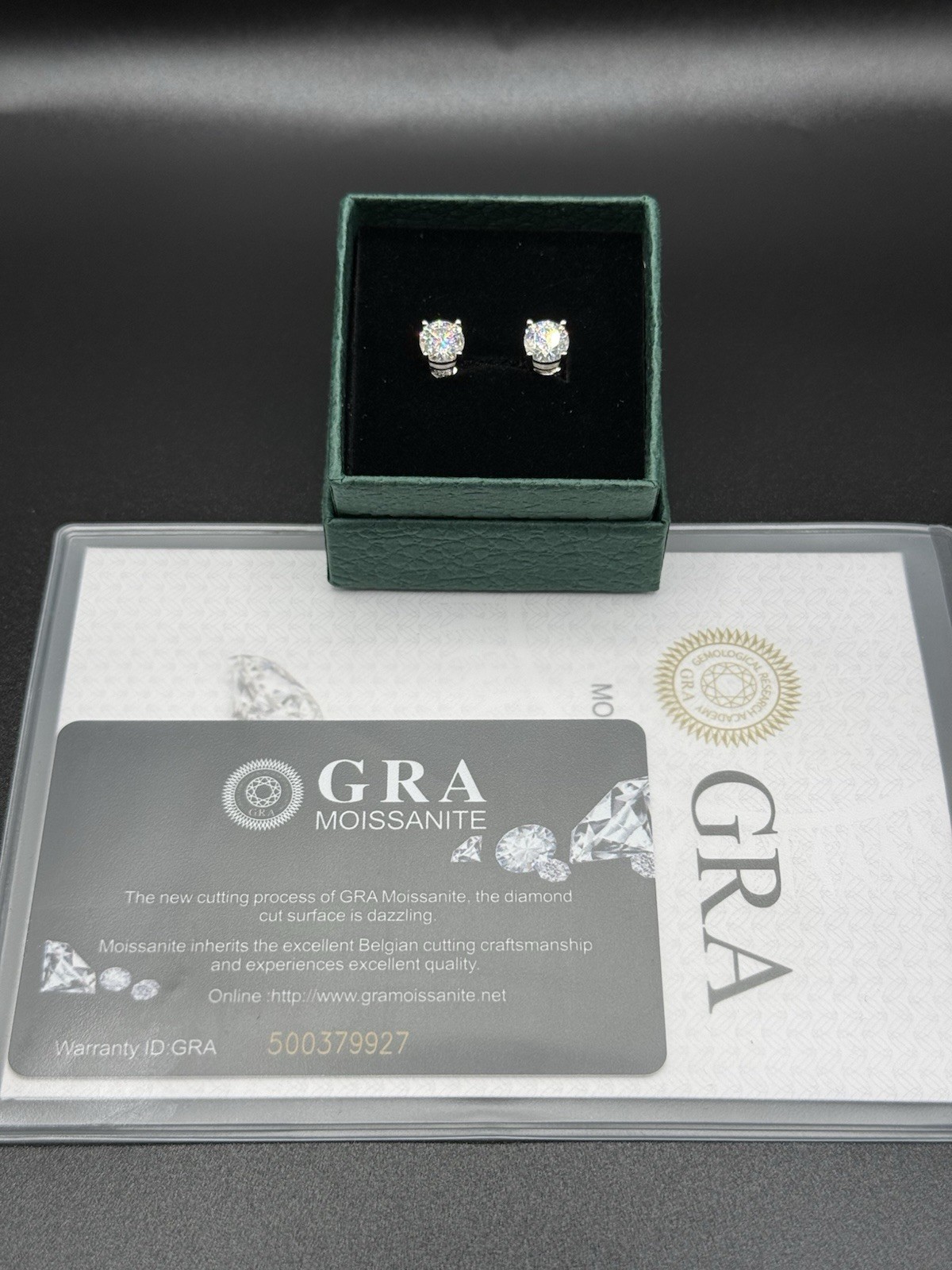 1 Ct Round VVS1 Certified Moissanite Solitaire Stud Earrings 925 Silver D Grade