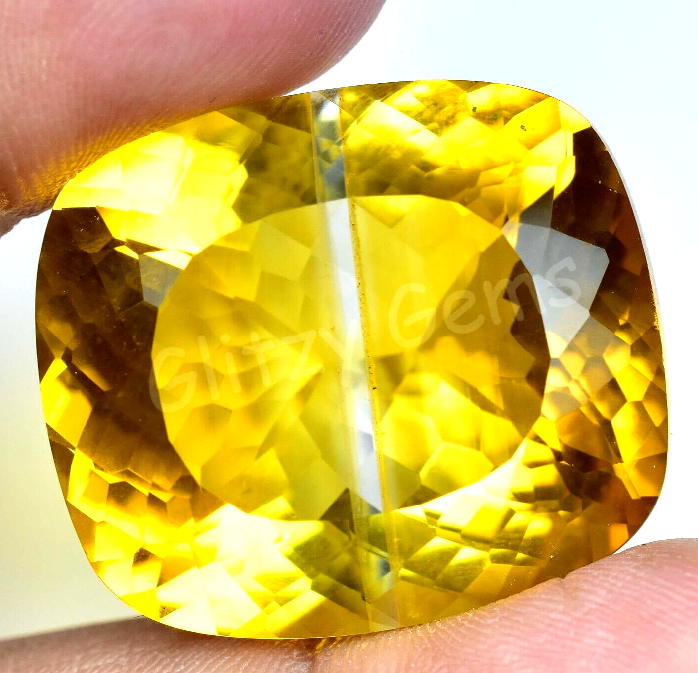Natural Big Size Bi-Color (Yellow) Tourmaline 66.1 Ct Cushion Certified Gemstone