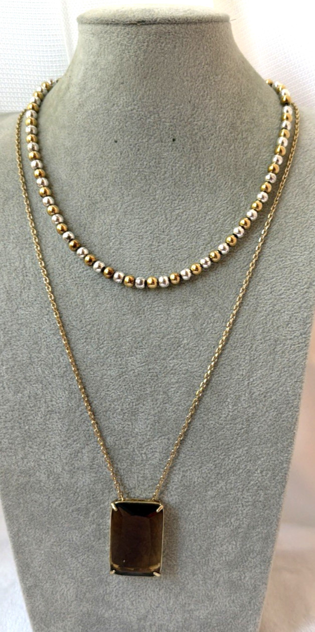 VTG Dainty 1960s 70s 80s silver gold Modernist *2 Necklaces* Lot & Choker Unique