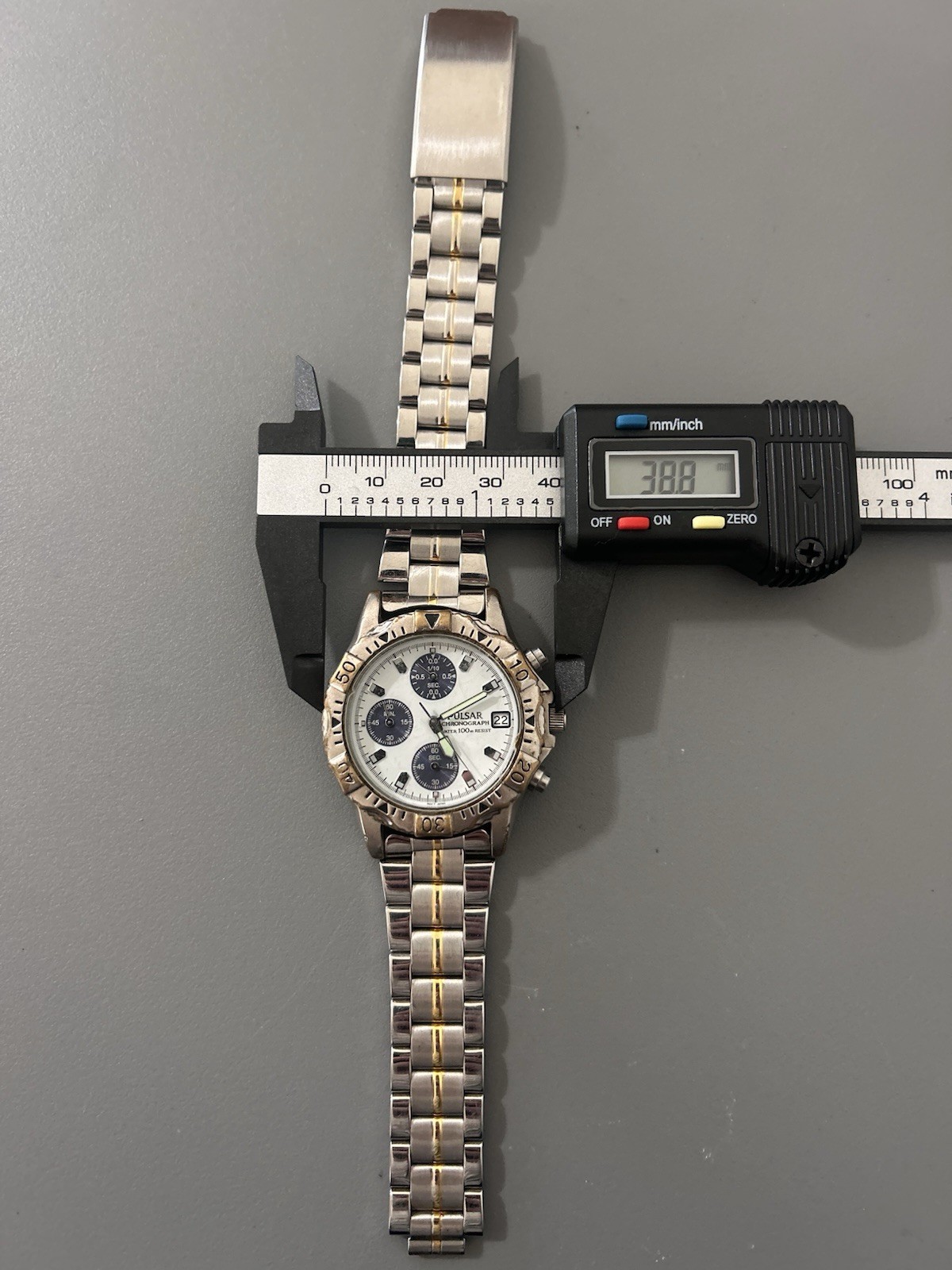 Pulsar Vintage Quartz Chronograph 100m Date Two-Tone 39mm